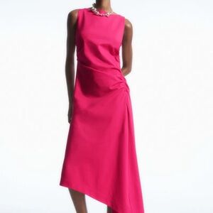 COS Fuchsia Asymmetrical Dress